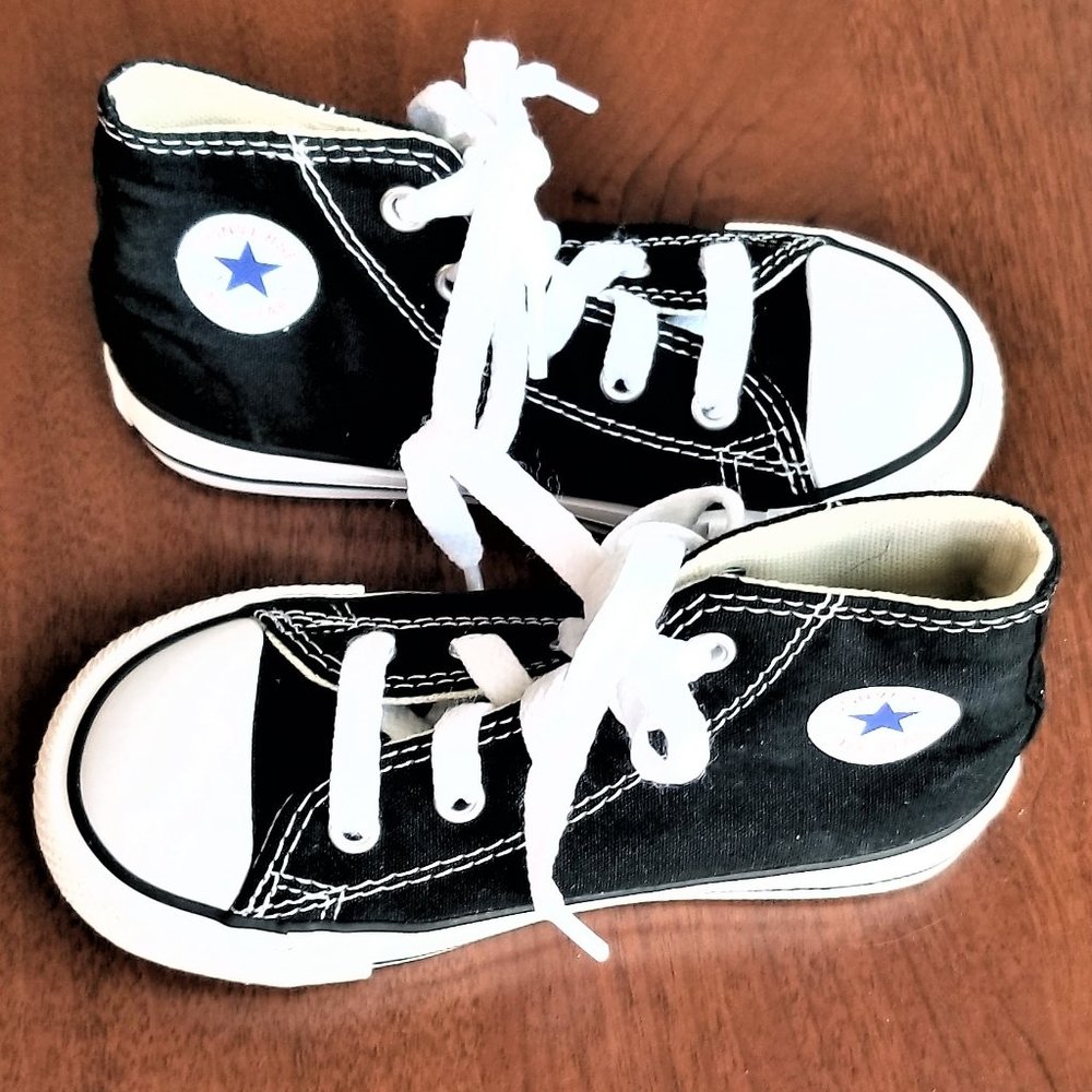 Converse Chuck Taylor All Star High Top Black White Toddler 8
